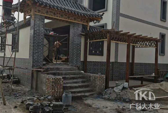 太原仿古防腐木门楼