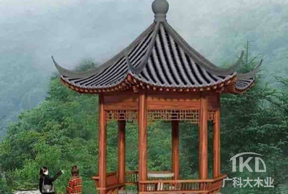 古建防腐木凉亭效果图