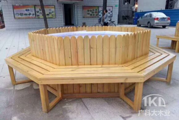 防腐木花箱坐凳